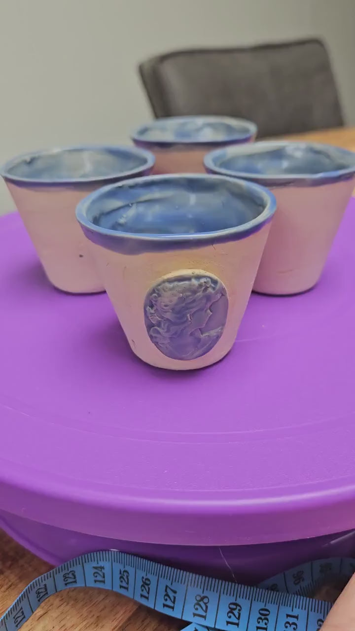 Handmade mini jars for shots or plants set of 2