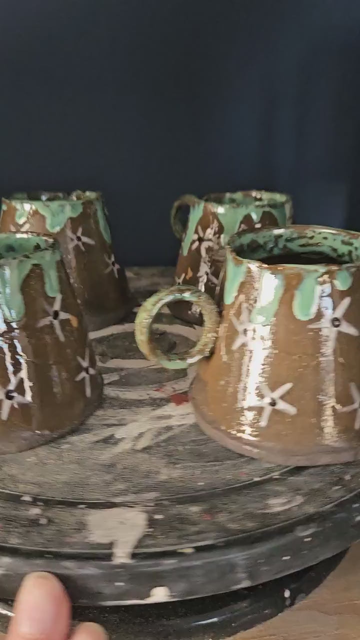 Handmade Jade star coffee cups