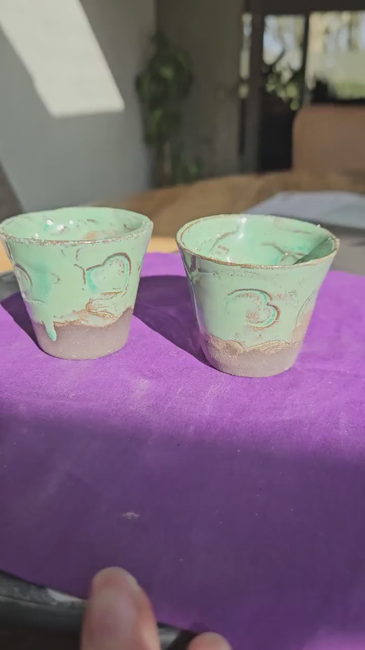 2 pieces mini planter jade