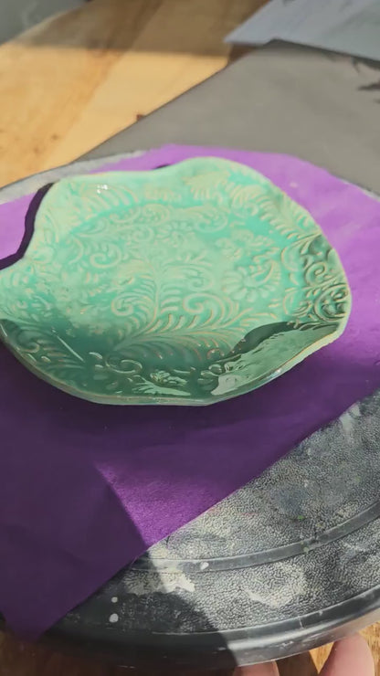 Handmade small dish jade