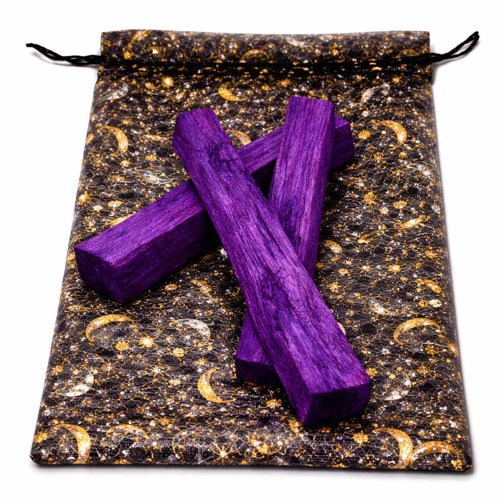 Purple Peruvian Palo Santo Sticks – Holy Wood for Deepened Ritual, 10 cm (Set of 3)