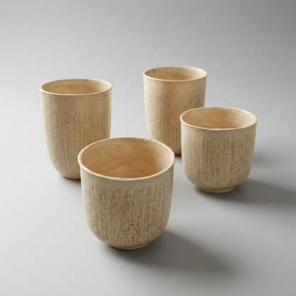 Quiet Imperfection Ceramic Mugs – Stillness in Simplicity, Ø11 or Ø8 × 8.5 cm