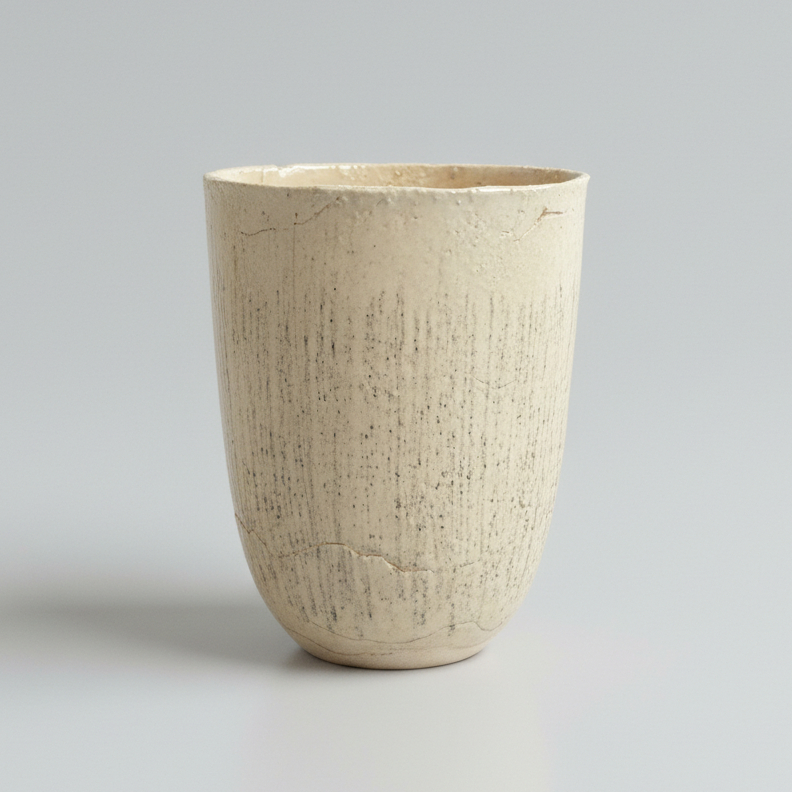 Quiet Imperfection Ceramic Mugs – Stillness in Simplicity, Ø11 or Ø8 × 8.5 cm