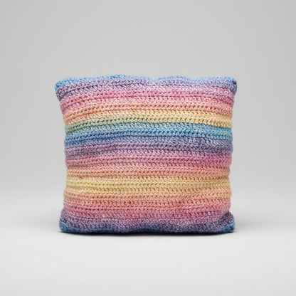 Rainbow Current Crochet Cushion – Pulse of Color and Joy, 32×32 cm by Hook & Hex