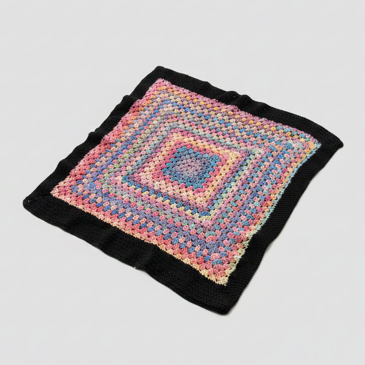 Rainbow Vibes Crochet Blanket – Joyful Granny Square Throw, 68 × 72 cm by Hook & Hex