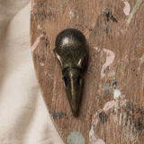 Raven Skull Plaster Fridge Magnet - Occult Studio Cast Ornament, 5 x Ø2 cm