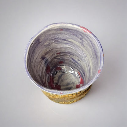 Raven Watch Ceramic Tumbler – Rosemoon Ritual Vessel, Ø8.5×12.5 cm by Red Raven Pottery