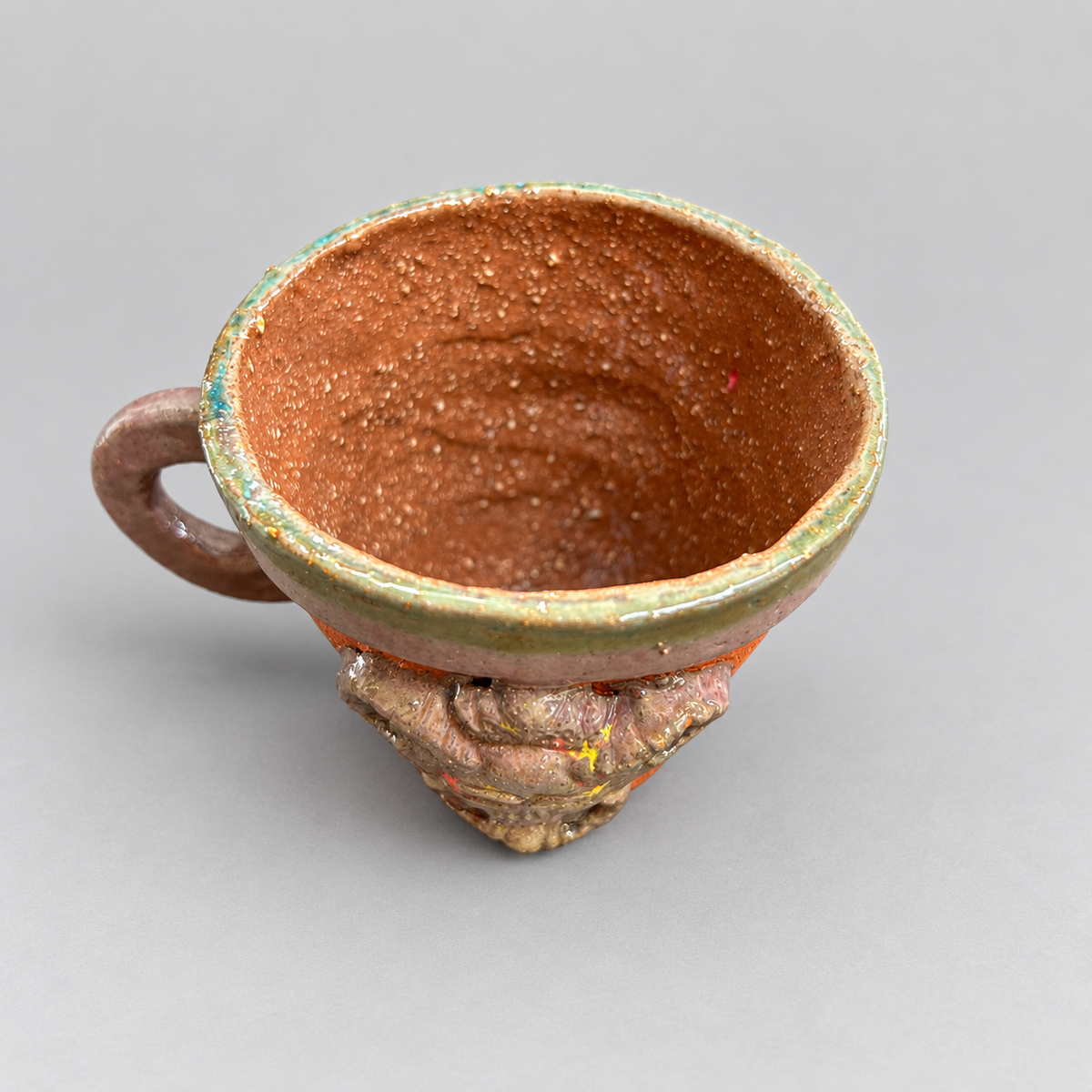 Raw Gothic Handmade Ceramic Cups – Gargoyle or Bat Skull Watcher, Ø8.5 × 7 cm by Red Raven Pottery
