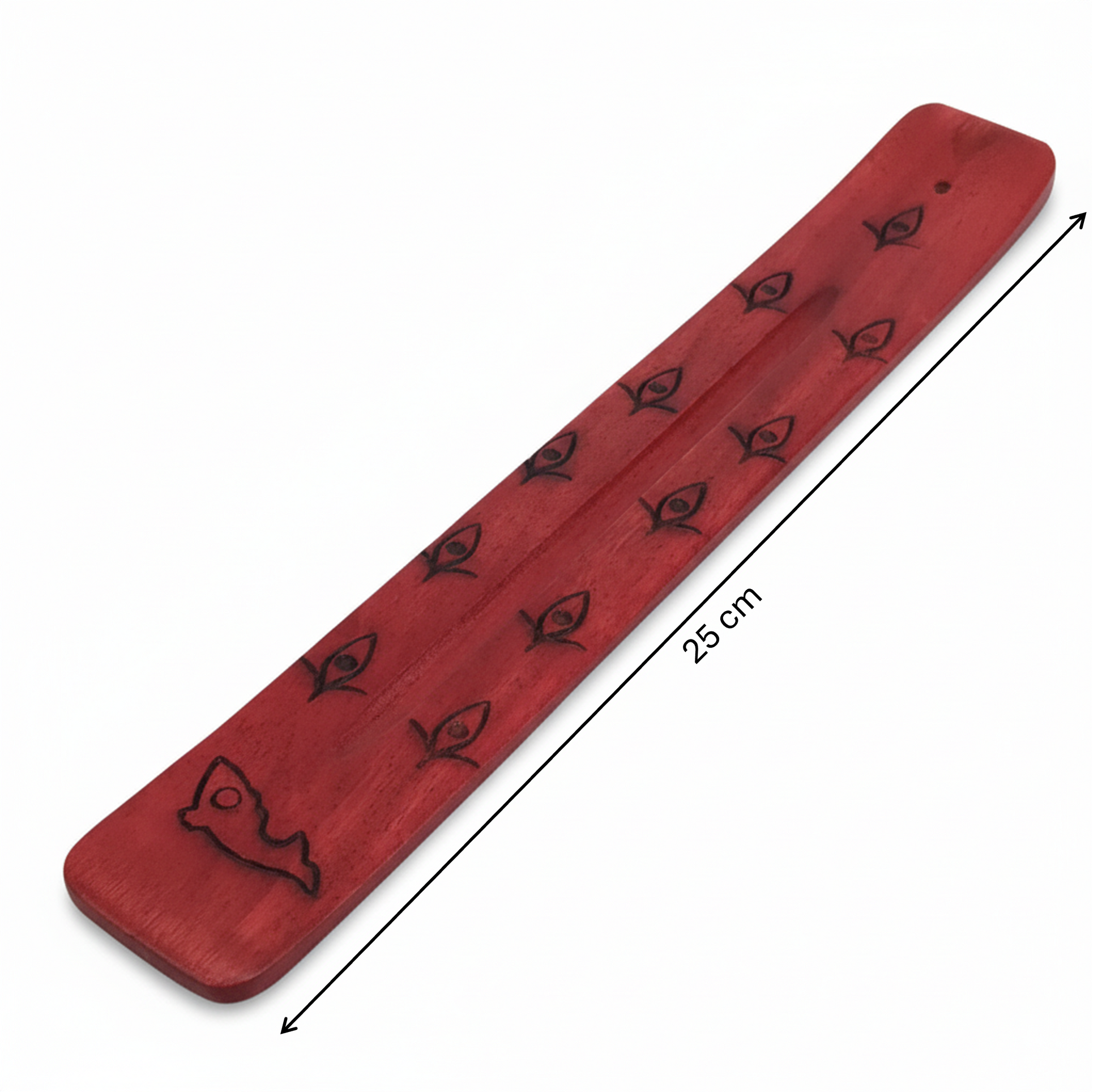 Fish Symbol Wooden Incense Holder – Carrier of Flow & Renewal, 25 cm