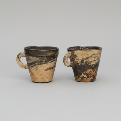 River Vein Ceramic Coffee Mug – Marbled Calm In Every Sip, in 2 designs by Red Raven Pottery