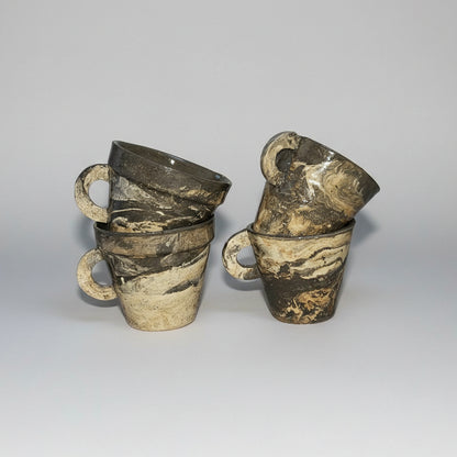 River Vein Ceramic Coffee Mug – Marbled Calm In Every Sip, in 2 designs by Red Raven Pottery