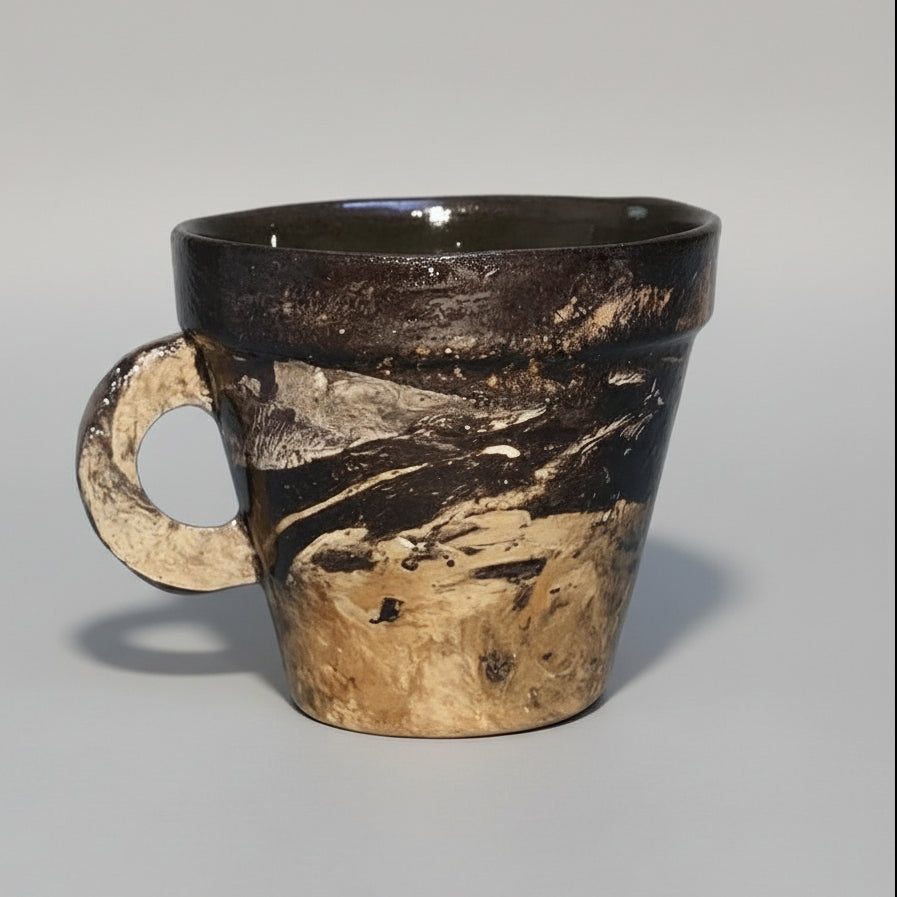 River Vein Ceramic Coffee Mug – Marbled Calm In Every Sip, in 2 designs by Red Raven Pottery
