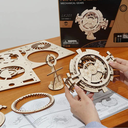 Wheel of Time DIY Wooden Perpetual Calendar Kit – Never-ending Accuracy, 52 pieces by Robotime