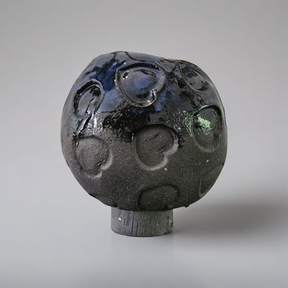 Romance Blossom Ceramic Sphere Planter – Heartfelt Plant Sanctuary, Ø 7 × 8 cm by Red Raven Pottery