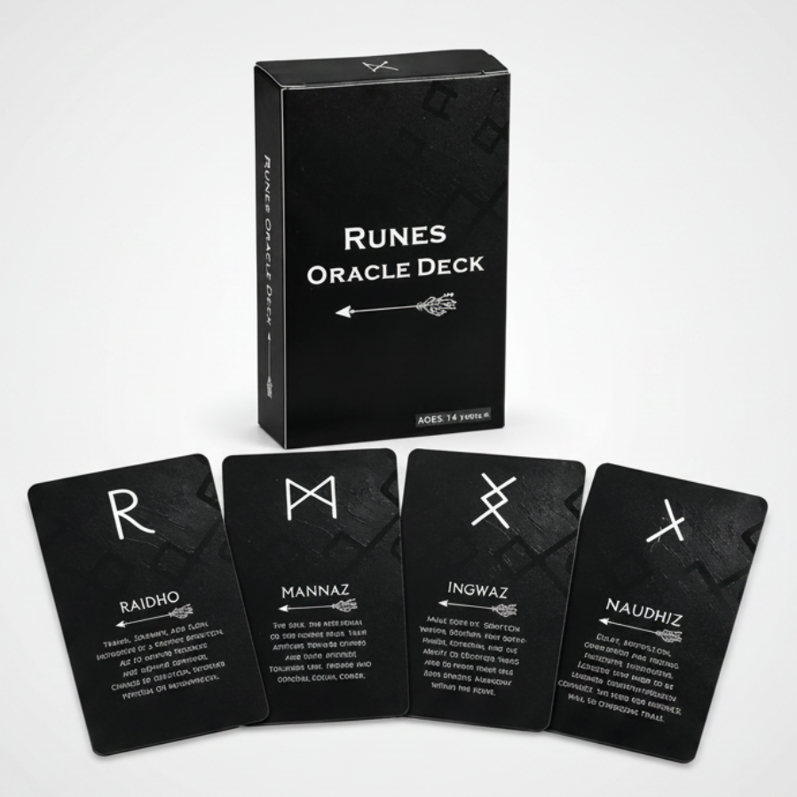 Runes Oracle Deck – Ancient Symbols of Guidance, 26 cards, 10×6 cm