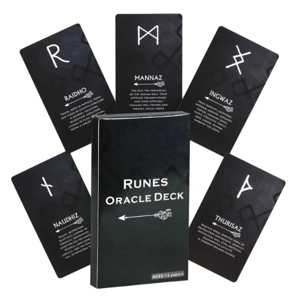 Runes Oracle Deck – Ancient Symbols of Guidance, 26 cards, 10×6 cm