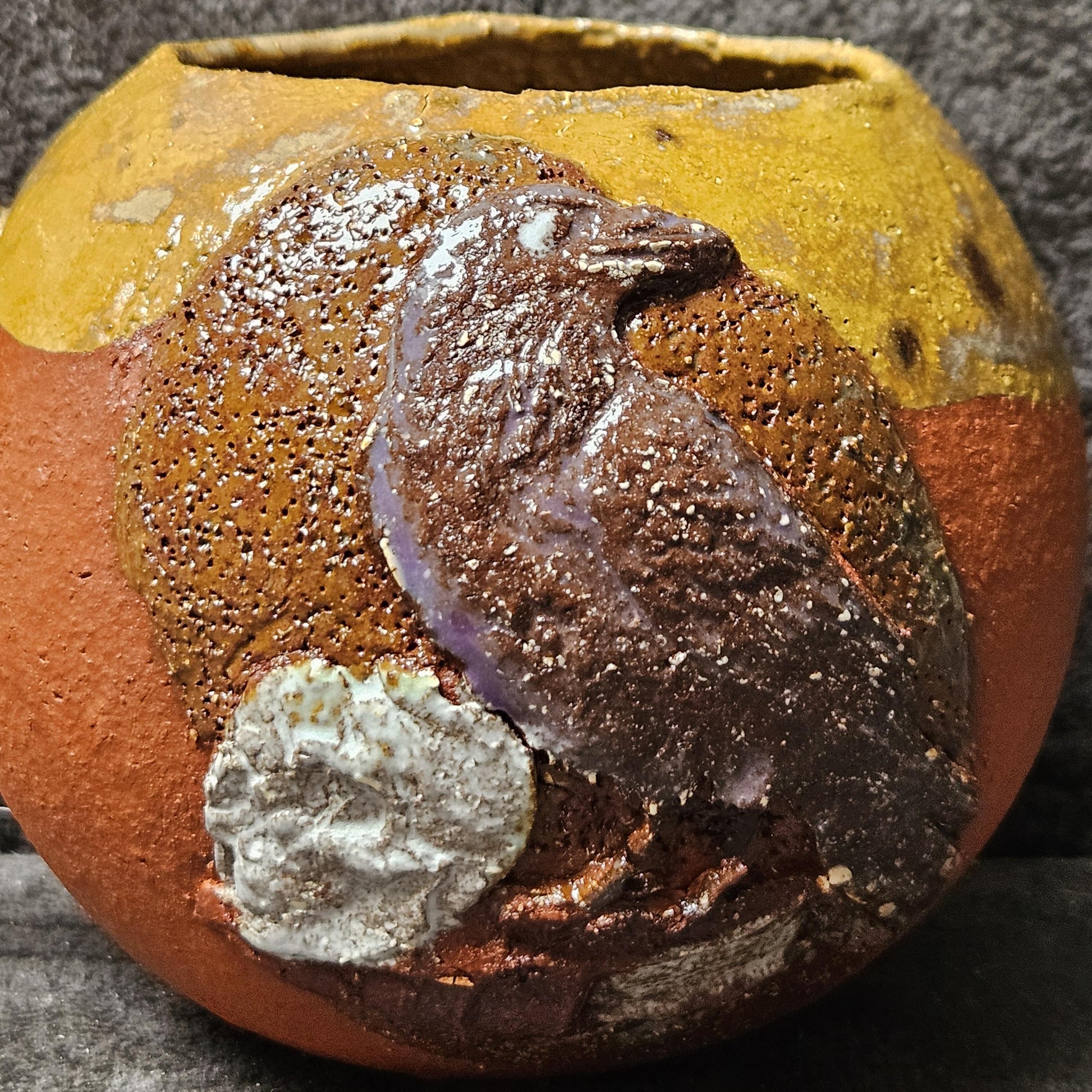 Rustic Nevermore Ceramic Tea Mug – Comfort Vessel for Shadowed Mornings, Ø11×9.5 cm by Red Raven Pottery