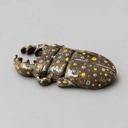 Scarab Beetle Ceramic Paperweight – Anchor Of The Ancients, 14×7.5×1.5 cm by Red Raven Pottery