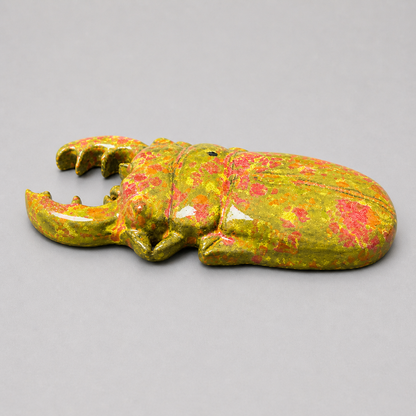 Scarab Beetle Ceramic Paperweight – Anchor Of The Ancients, 14×7.5×1.5 cm by Red Raven Pottery