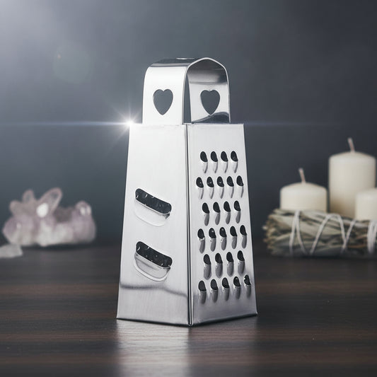 Silver Metal Fragrance Grater – Elegant Calming Utility, 8 cm