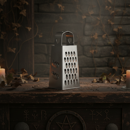 Silver Metal Fragrance Grater – Elegant Calming Utility, 8 cm