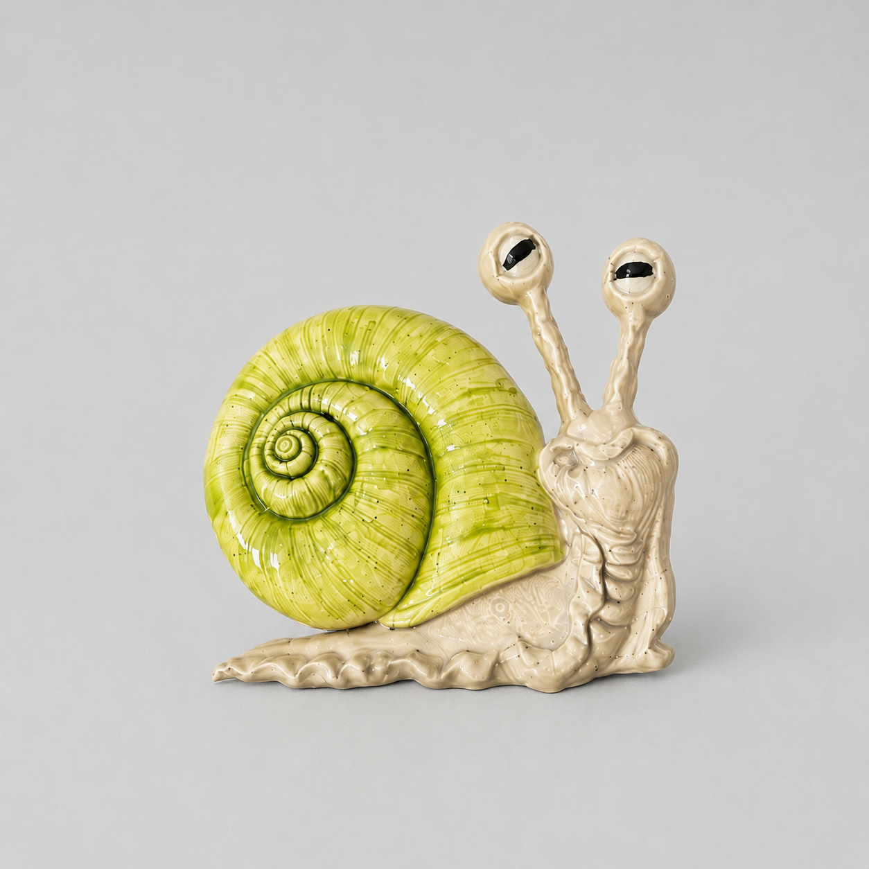 Smoking Snail Ceramic Incense Holder – A Slow Puff of Calm, 7.5 × 8.5 × 0.5 cm by Red Raven Pottery