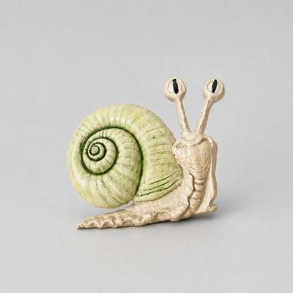 Smoking Snail Ceramic Incense Holder – A Slow Puff of Calm, 7.5 × 8.5 × 0.5 cm by Red Raven Pottery