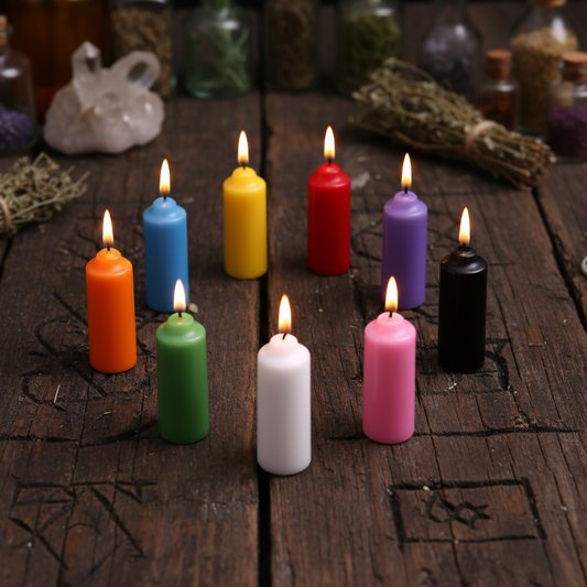 Spell Mini Candle Set – Surprise Colors For Intuitive Rituals, 5 cm