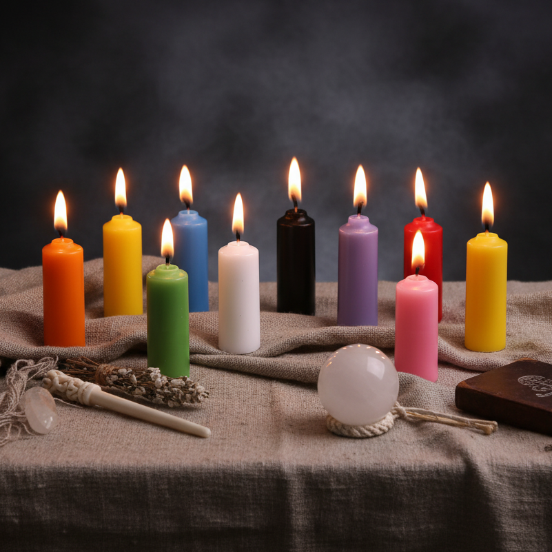 Spell Mini Candle Set – Surprise Colors For Intuitive Rituals, 5 cm