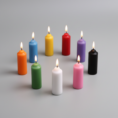 Spell Mini Candle Set – Surprise Colors For Intuitive Rituals, 5 cm