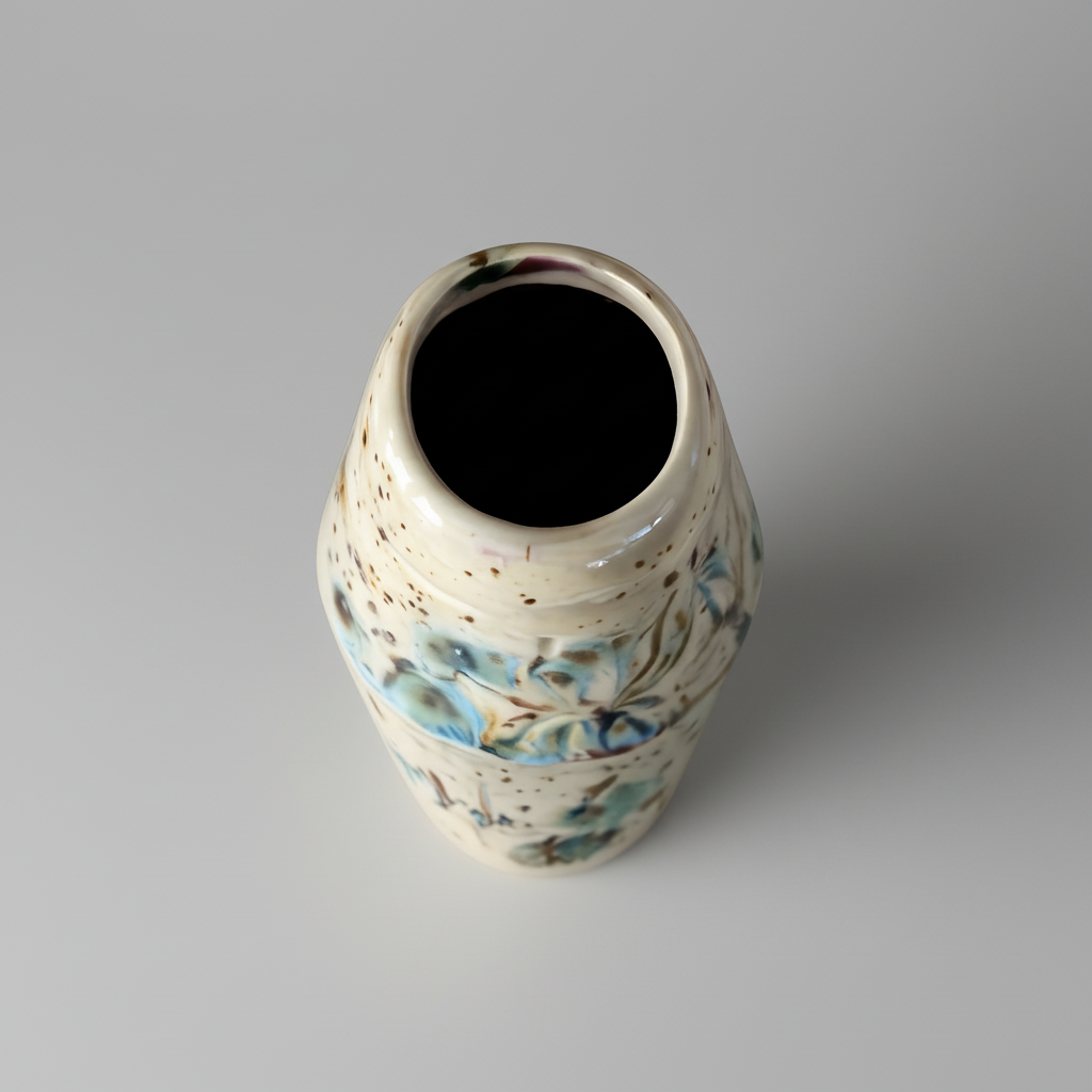 Spider Imprint Ceramic Mini Vase – Nature’s Fierce Silence, Ø6×10 cm by Red Raven Pottery