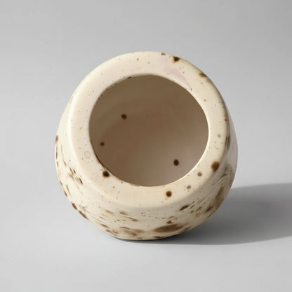 Spider Imprint Ceramic Vase – Nature’s Fierce Silence, Ø8× 10 cm by Red Raven Pottery