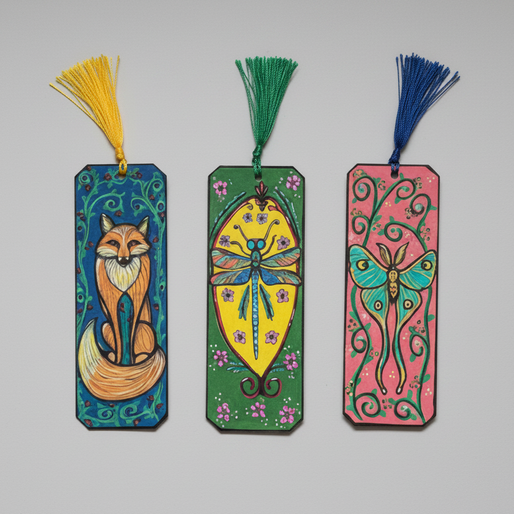 Spirit Guides Illustrated Bookmark – Woodland Reading Companions, 18 cm by Hook & Hex