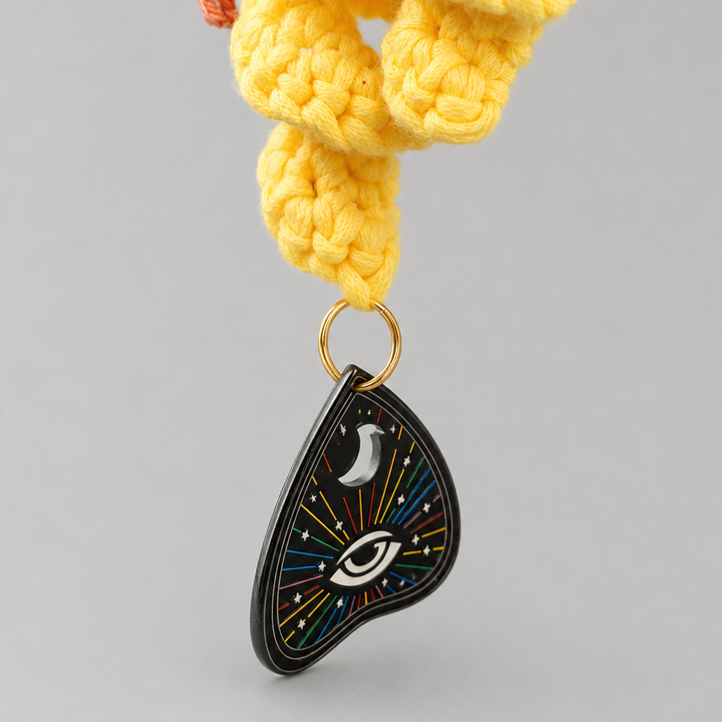 Spirit Jellyfish Crochet Hanging – Ouija Drift for Curious Souls, 40 cm by Hook & Hex