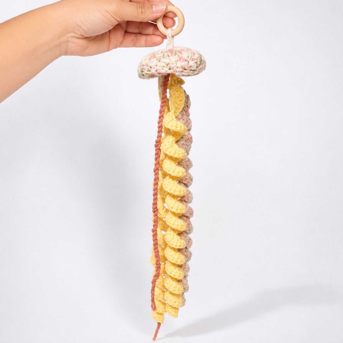 Spirit Jellyfish Crochet Hanging – Ouija Drift for Curious Souls, 40 cm