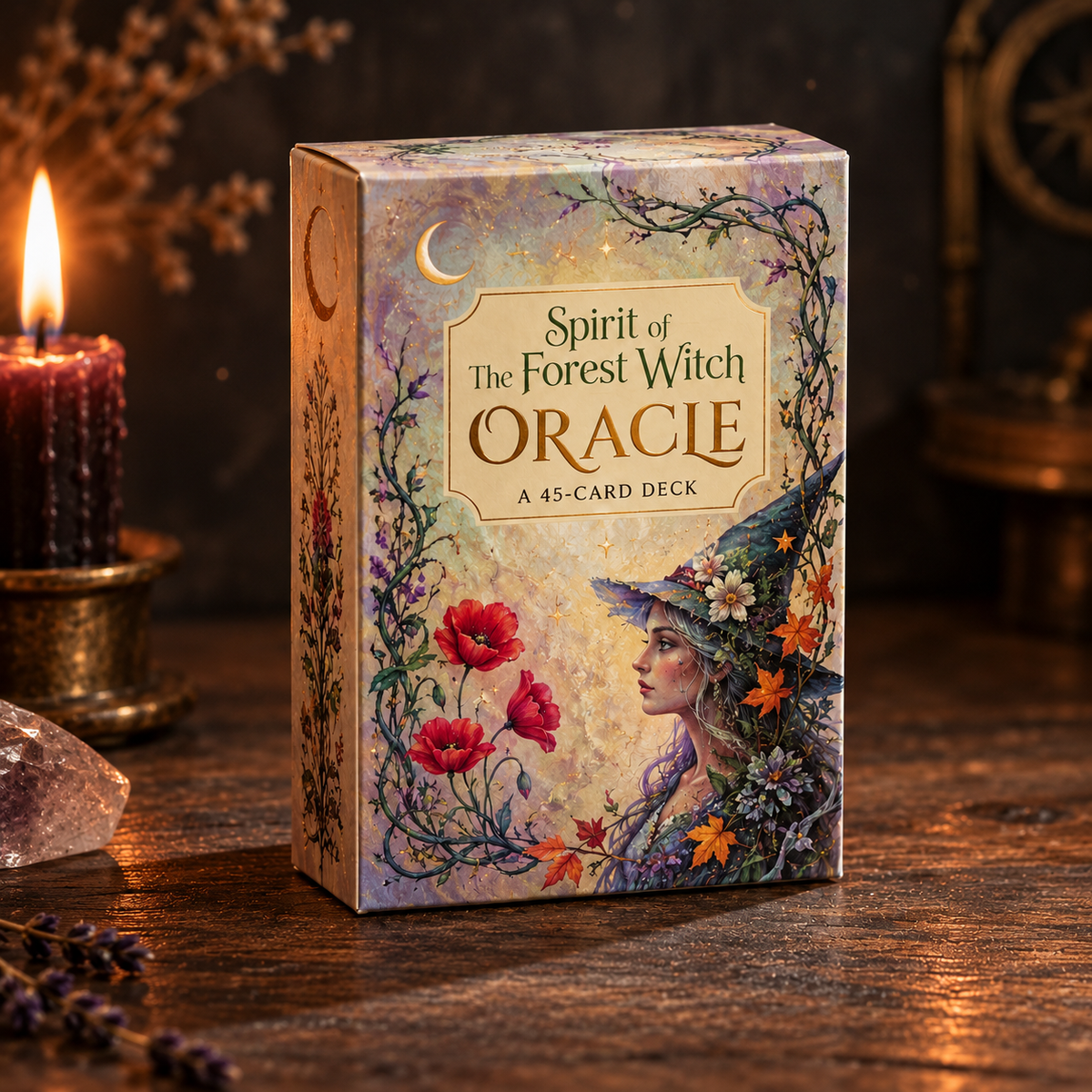 Spirit of the Forest Witch Oracle Deck – 45 Woodland Divination Cards, 7.8 × 10.7 cm