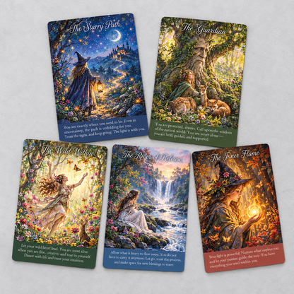 Spirit of the Forest Witch Oracle Deck – 45 Woodland Divination Cards, 7.8 × 10.7 cm