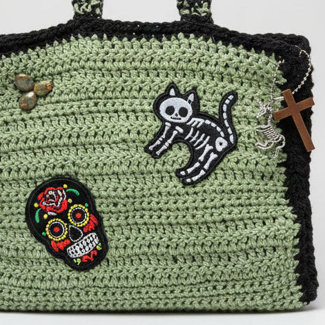 Spooky Scary Crochet Bag – Witchy Charm Carryall, 25×20 cm by Hook & Hex