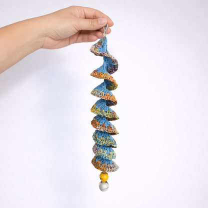 Spring Meadow Crochet Hanging  – Spiral Charm for Quiet Symbolism, 41 cm by Hook & Hex