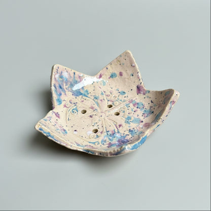 Starlit Ritual Handmade Ceramic Soap Dish – Celestial & Dragonfly Designs, Various Sizes by Red Raven Pottery