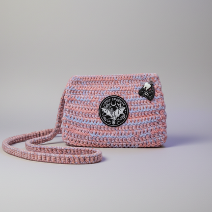 Stay Spooky Crochet Purse - Dark Edged Fun Shoulder Bag, 24×18 cm by Hook & Hex