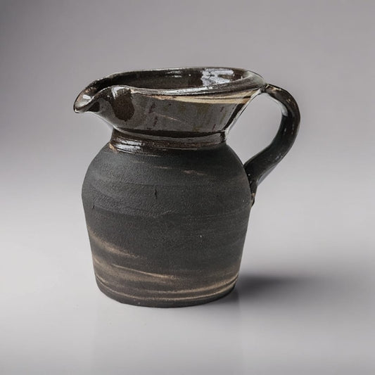 Stone Whisper Ceramic Pitcher – Quiet Pouring Ritual, Ø7.5×9 cm by Red Raven Pottery