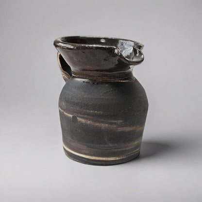 Stone Whisper Ceramic Pitcher – Quiet Pouring Ritual, Ø7.5×9 cm by Red Raven Pottery