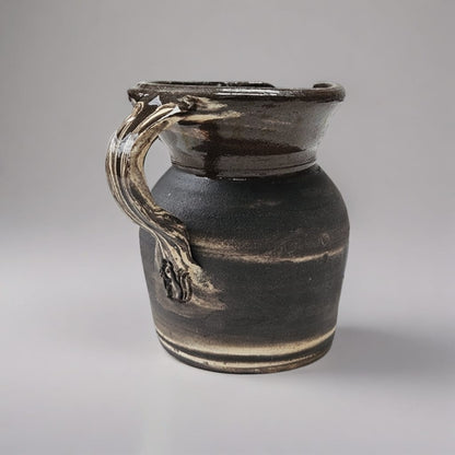 Stone Whisper Ceramic Pitcher – Quiet Pouring Ritual, Ø7.5×9 cm by Red Raven Pottery