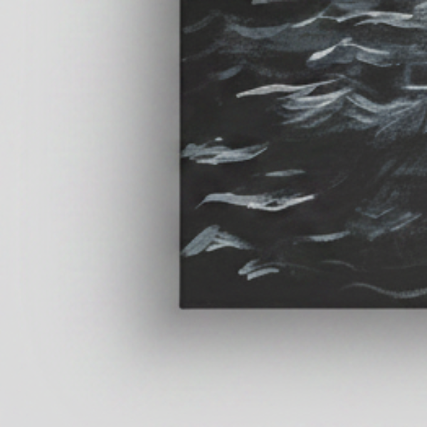 Submerged Original Acrylic Painting – Underwater Portrait Wall Art, 30×24 cm by Hook & Hex