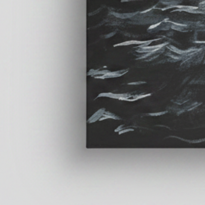 Submerged Original Acrylic Painting – Underwater Portrait Wall Art, 30×24 cm by Hook & Hex