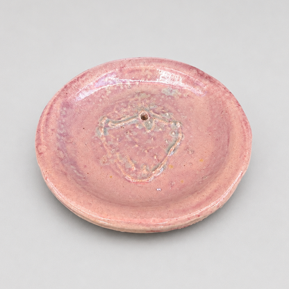 Summer Orchard Ceramic Incense Holder – Sunlit Ritual Dish, Ø8.5 × 1 cm by Red Raven Pottery