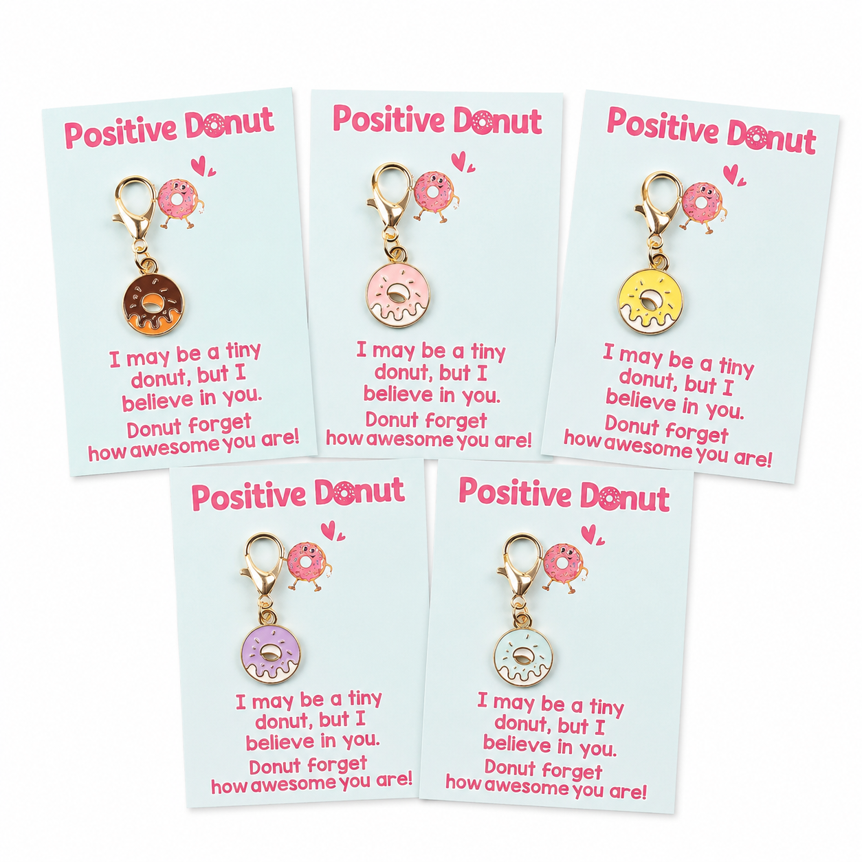 Sweet Pocket Charm Keyring – Tiny Sprinkle of Encouragement, 8 × 5.5 cm