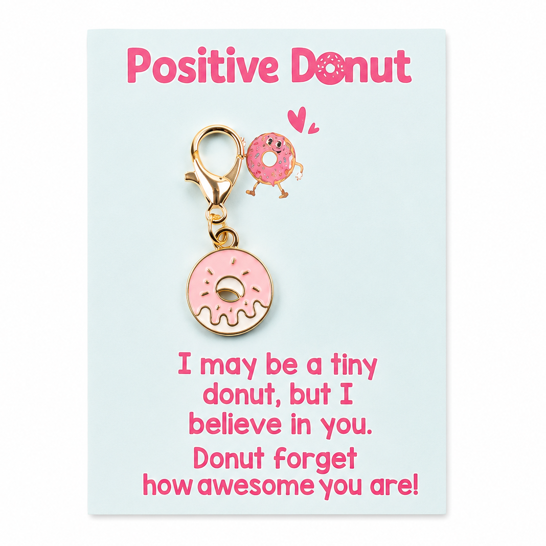 Sweet Pocket Charm Keyring – Tiny Sprinkle of Encouragement, 8 × 5.5 cm