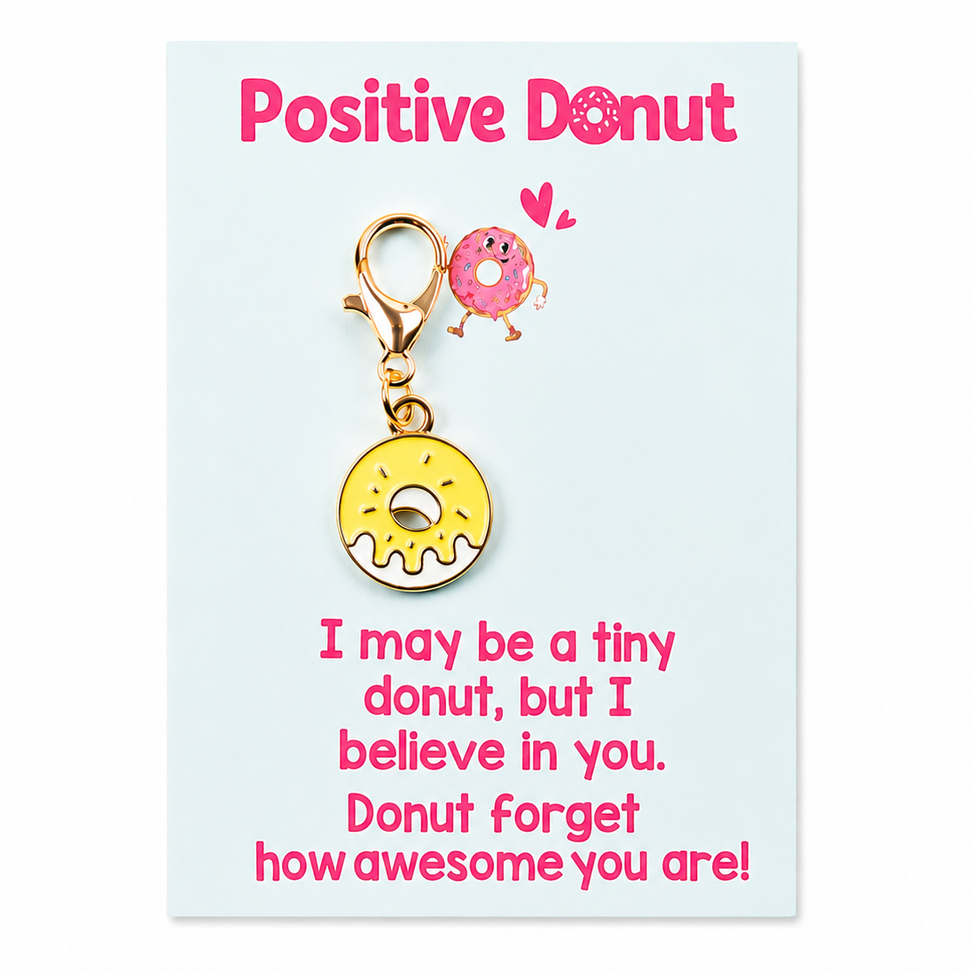 Sweet Pocket Charm Keyring – Tiny Sprinkle of Encouragement, 8 × 5.5 cm